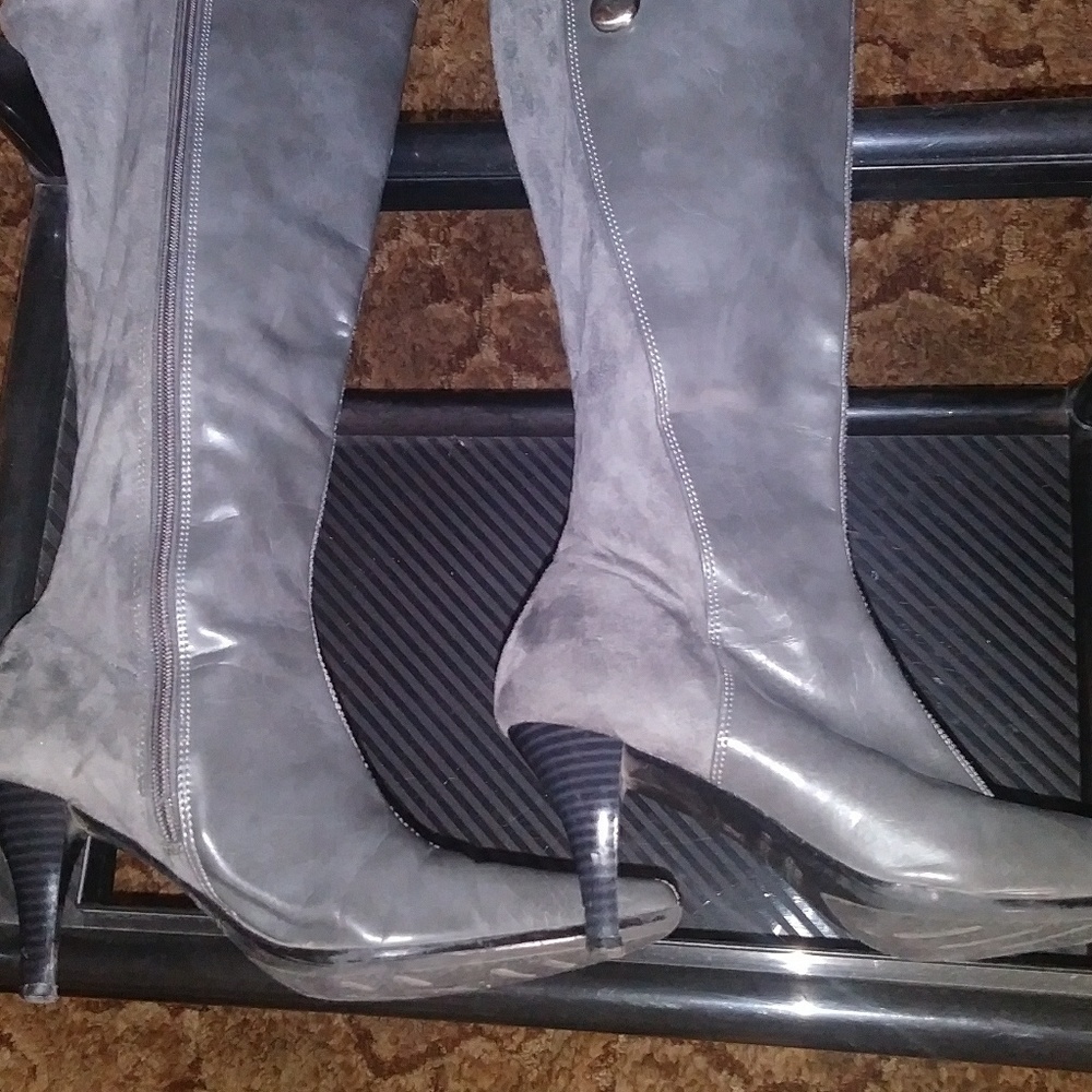 Gray boots